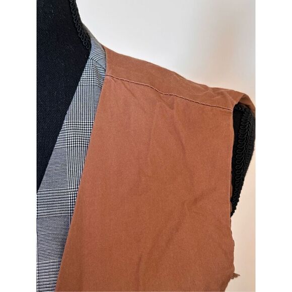 Han Ming Xuan Tan Double Layer Button Down Vest, Grey Layers Attached Sz XXL - Picture 3 of 7